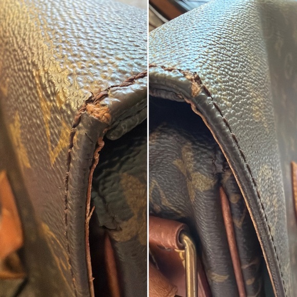 Louis Vuitton Cartouchiere GM Monogram Crossbody Shoulder Bag Vintage - Picture 12 of 16